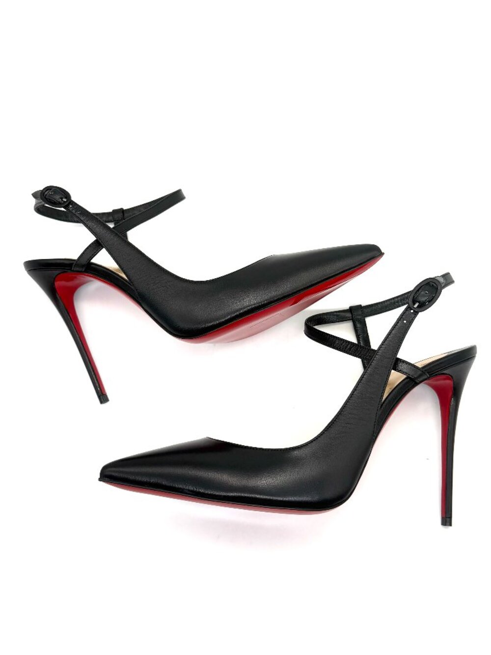 Christian Louboutin JENLOVE 100 Leather Ankle Strap Heels Pump Shoes Sandal - Picture 13 of 16